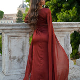 VESTIDO 'NICE' DARK TERRACOTTA