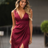 DRESS 'CLOE' BURGUNDY