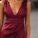 DRESS 'CLOE' BURGUNDY