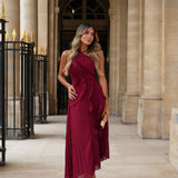 VESTIDO 'ANGELINE' BORDÔ