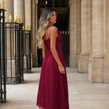 VESTIDO 'ANGELINE' BORDÔ