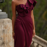 VESTIDO 'CELLY' BURDEOS