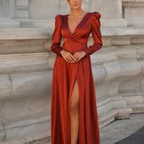 VESTIDO 'SAFIRA' DARK TERRACOTTA