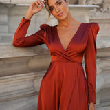 VESTIDO 'SAFIRA' DARK TERRACOTTA