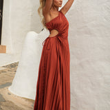 DRESS 'LAVIGNE' DARK TERRACOTTA