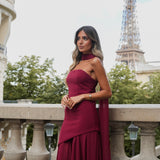 VESTIDO 'MONTE CARLO' BORDEUX