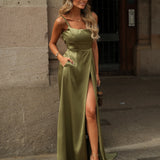DRESS 'LOAN' SOFT OLIVE