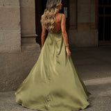 DRESS 'LOAN' SOFT OLIVE