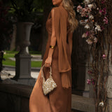 VESTITO 'GARDEN' CASTAGNA