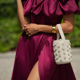 'MARYA' BURGUNDY DRESS