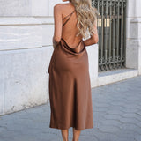 DRESS 'DELILAH' BROWN