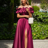 'MARYA' BURGUNDY DRESS