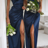 'VITORIA' NAVY BLUE DRESS