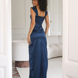 'VITORIA' NAVY BLUE DRESS