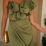 KLEID 'CELLY' SANFTES OLIV