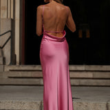 VESTIDO 'MARGARIDA' ROSA BRILLANTE