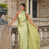 DRESS 'PARIS' ALMOND GREEN