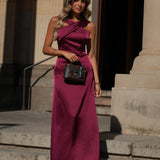 KLEID 'ANDREIA' BURGUNDER