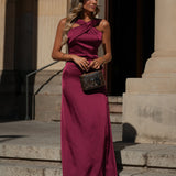 KLEID 'ANDREIA' BURGUNDER