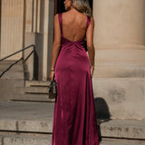 KLEID 'ANDREIA' BURGUNDER
