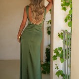 KLEID 'ANDREIA' OLIVGRÜN