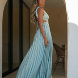KLEID 'SOLAINE' SALBEIBLAU