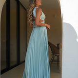 KLEID 'SOLAINE' SALBEIBLAU