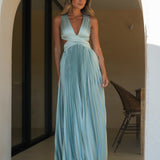 KLEID 'SOLAINE' SALBEIBLAU
