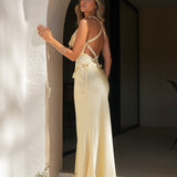 VESTIDO 'RAQUEL' PASTEL YELLOW