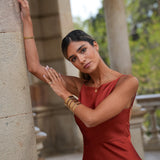 KLEID 'MARGARIDA' TERRAKOTTA