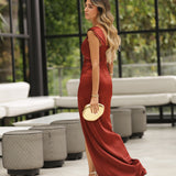 'VITORIA' DRESS WARM TERRACOTTA