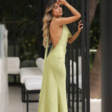 ROBE 'FOSTER' VERT AMANDE